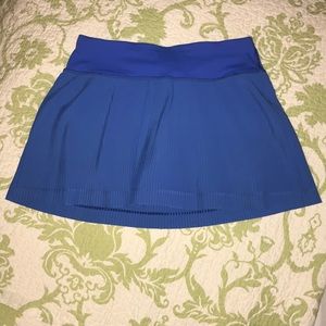 blue lululemon pleated skirt